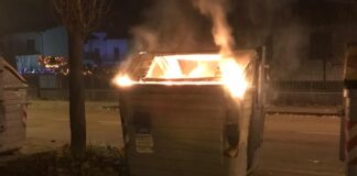 Ancisi (LpRa): Capodanno come Halloween. Bruciato un cassonetto a Carraie zona parco