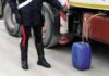 Furto di gasolio: arrestate due persone mentre stavano rubando carburante da un camion in sosta