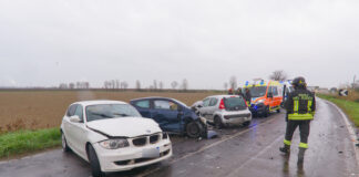 Sant’Alberto: scontro fra tre vetture, feriti ed elisoccorso sul posto