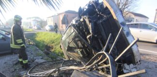 Mezzano: perde il controllo dell’auto finisce nel fossato. Conducente fortunatamente illeso