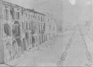 Riolo 1944-45 Il passaggio del fronte attraverso gli occhi e il cuore dell’artista Sante Ghinassi