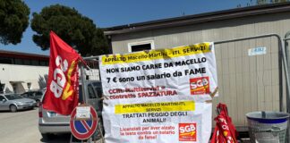 SGB Ravenna: Presidio al Macello Martini. Appalto ITL Servizi a seguito del licenziamento di 5 lavoratori