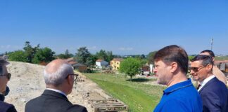 Sopralluogo del commissario Curcio a Traversara per la ricostruzione post-alluvione