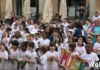 Flash mob musicale in Piazza del Popolo a Faenza con la scuola Pirazzini