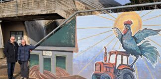 Al Palazzetto dello Sport di Russi
il murale a ricordo dello spirito di unione del territorio
durante l’alluvione 2023