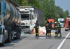 Incidente fra tre camion sulla Romea