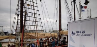 Med 25, arriva in Darsena della nave scuola per la pace Bel Espoir.