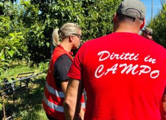 I sindacalisti della Flai Cgil nei terreni agricoli della provincia di Ravenna per informare lavoratrici e lavoratori