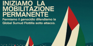 Presidio in Piazza del Popolo per la Global Sumud Flottilla