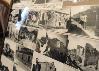 La famiglia Marabini dona a Castel Bolognese un pannello fotografico a memoria della distruzione causata dal conflitto bellico