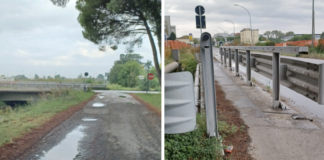 Ancisi (LpRa): svolta pericolosa tra via Fosso Fagiolo e via Baiona