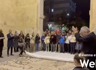 Svelato Il pavimento di Nicola Montalbini a Porta Adriana