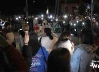 Luci sulla Palestina: presidio davanti al Pronto Soccorso di Faenza