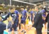 Grande soddisfazione a fine partita per giocatori e staff del Consar Volley