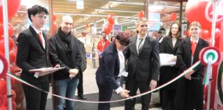 Taglio del nastro al nuovo supermercato Eurospar nell’area ex Amga
