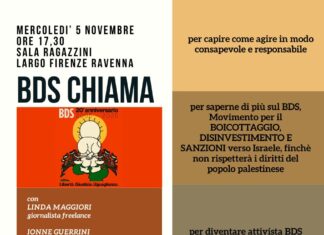 Il Movimento Boicottaggio, Disinvestimento, Sanzioni verso Israele si presenta a Ravenna