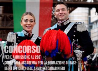 Aperto il concorso per 65 Allievi Ufficiali dell’Arma dei Carabinieri