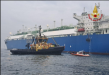 Esercitazione dei Vigili del Fuoco al rigassificatore