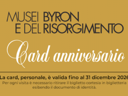 La card speciale per visitare i Musei Byron e del Risorgimento tutte le volte che si vuole: una sorpresa per il primo compleanno dei Musei