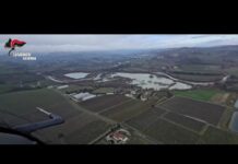 Sorvolo sulle zone colpite dal maltempo: le immagini dall’elicottero dei Carabinieri