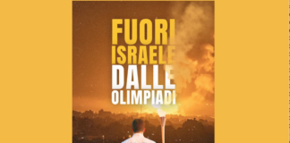 Presidio di protesta per il passaggio della fiaccola olimpica a Faenza