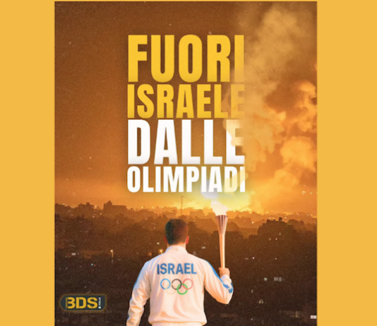 Presidio di protesta per il passaggio della fiaccola olimpica a Faenza