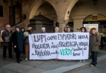 Presidio delle associazioni ambientaliste in difesa dei lupi