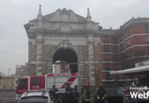 Intervento dei Vigili del Fuoco e della Polizia Locale a Porta Serrata: area interdetta al passaggio