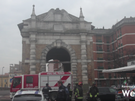 Intervento dei Vigili del Fuoco e della Polizia Locale a Porta Serrata: area interdetta al passaggio