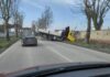 Ravenna, scontro tra due camion in via Trieste: traffico in tilt